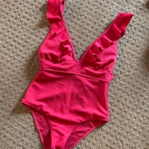Pink one piece swimsuit